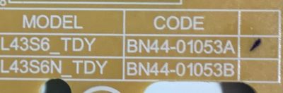 KIT DE TARJETAS PARA SMART TV SAMSUNG 4K / MAIN  BN94-16115W / BN41-02751B / BN9416115W / 16115W / BN94-17445E / FUENTE BN44-01053A / L43S6_TDY / BN4401053A / PANEL CY-BT043HGAR1V / MODELO UN43TU7000FXZA AG15 - Imagen 3